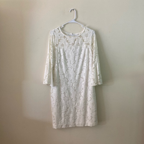 Studio One White Lace Dress Size 8 - Picture 3 of 6